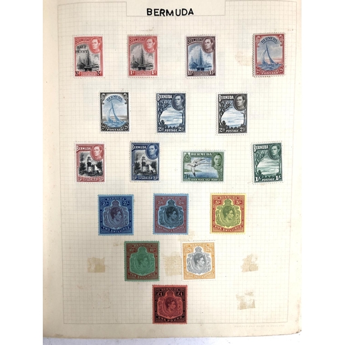 245 - A quantity of stamps in an album to include penny black, Montserrat 1938-48 1/2d to £1, Sierra Leone... 