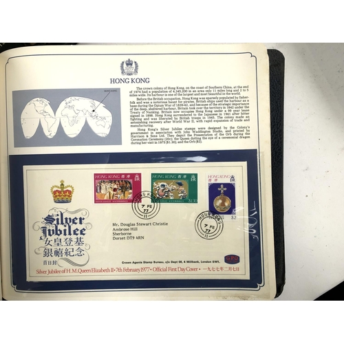 246 - A quantity of definitive and commemorative stamps and first day covers in 5 albums together with 'Hi... 