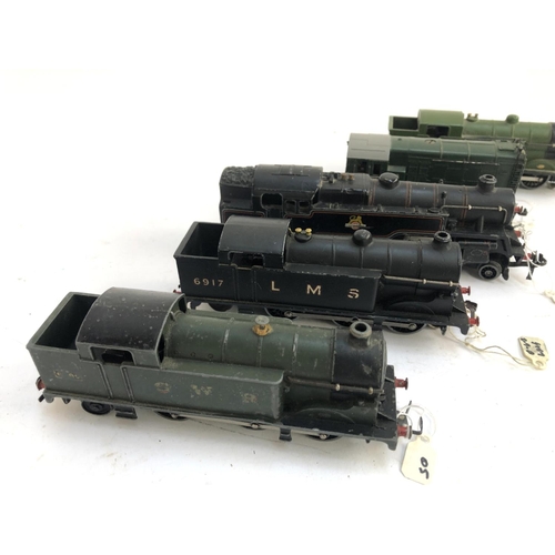 389 - Five Hornby OO gauge locomotives comprising GWR 6699, LMS 6917, LNER 9596, BR 80054, and diesel-elec... 