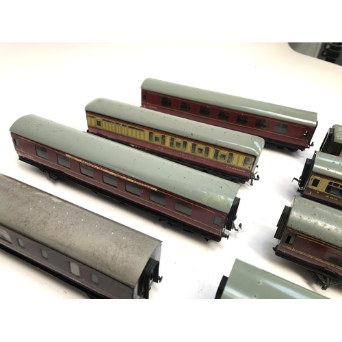 394 - A quantity of Hornby OO gauge passenger rolling stock to include LMS corridor coach 4183, BR corrido... 