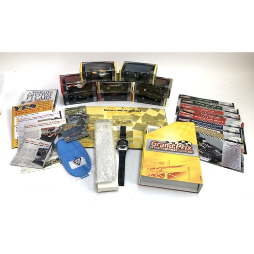 403 - Eight Atlas Grand Prix Legends of Formula 1 racing cars, each boxed with booklets, together with fri... 