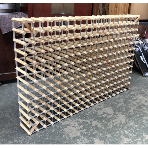 773 - A 228 bottle wine rack, 184x118cm