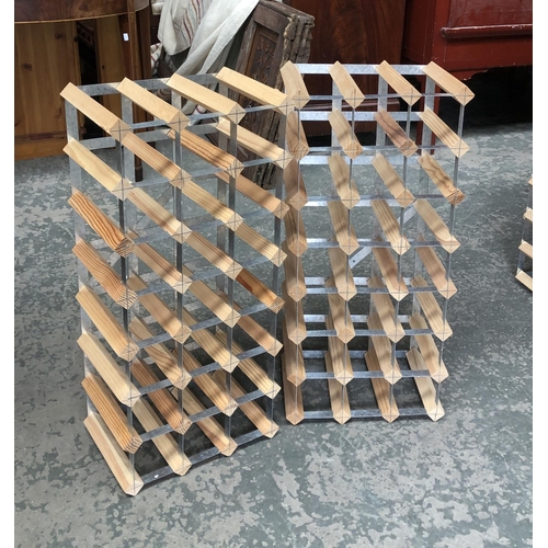 779 - Two 21 bottle wine racks, 33x70cm