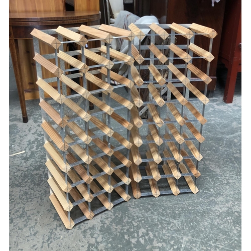 780 - Two 24 bottle wine racks, 79x32cm