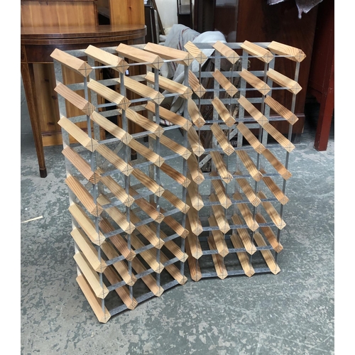 781 - Two 24 bottle wine racks, 79x32cm