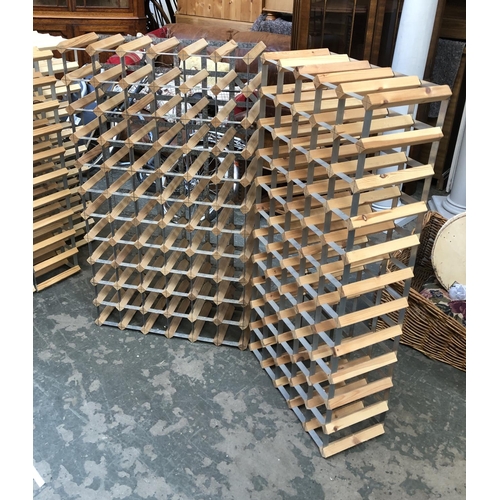 787 - A 66 bottle wine rack, 61x108cm, and a 55 bottle wine rack