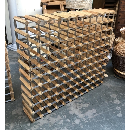 788 - A 110 bottle wine rack, 108x98cm