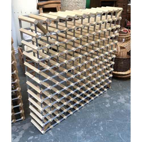 790 - A 132 bottle wine rack, 118x108cm