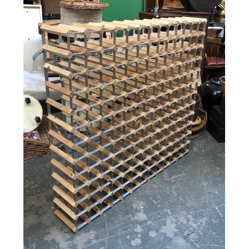 791 - A 156 bottle wine rack, 128x118cm