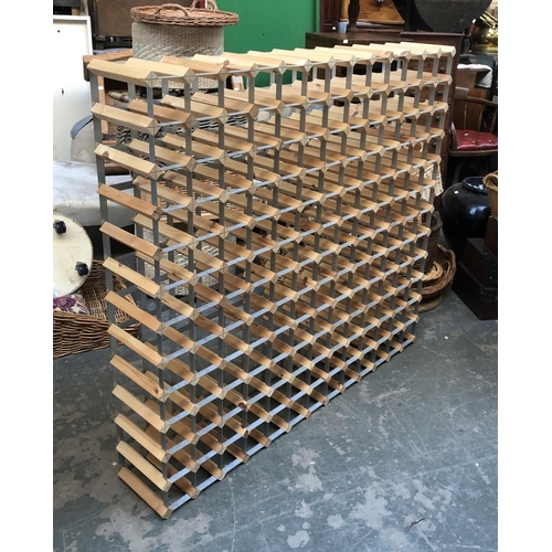 792 - A 156 bottle wine rack, 128x118cm