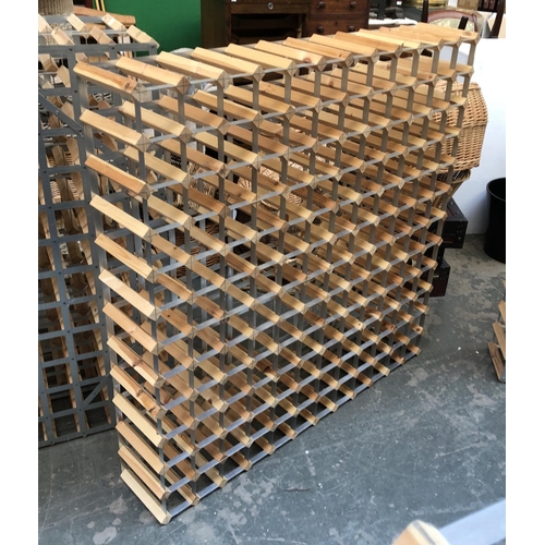 793 - An 144 bottle wine rack, 118x118cm