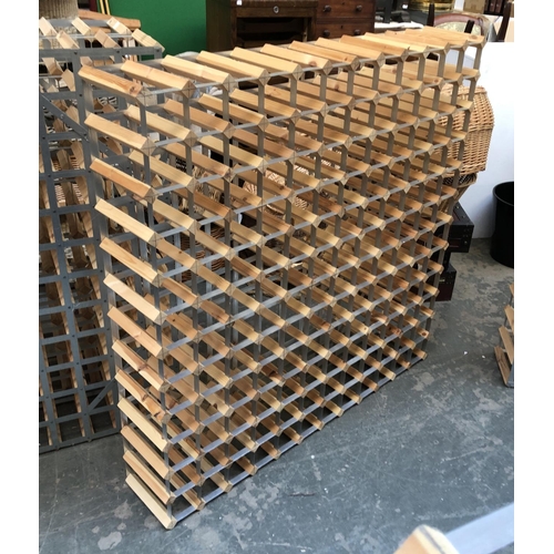 794 - An 144 bottle wine rack, 118x118cm