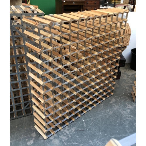 795 - An 144 bottle wine rack, 118x118cm