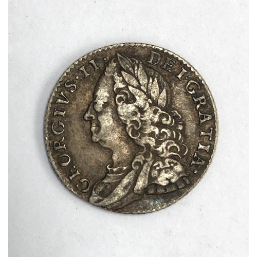 81 - A George II sixpence 1757