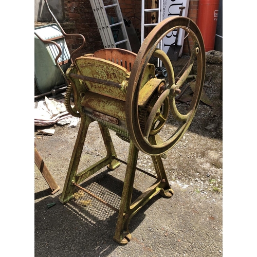 814 - A WN Nicholson & Sons ltd 1955 chaff cutter/mill, bears plaque for Hill Sawtell & Co. Yeovil