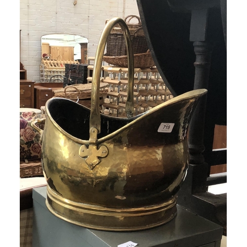 715 - A brass coal scuttle