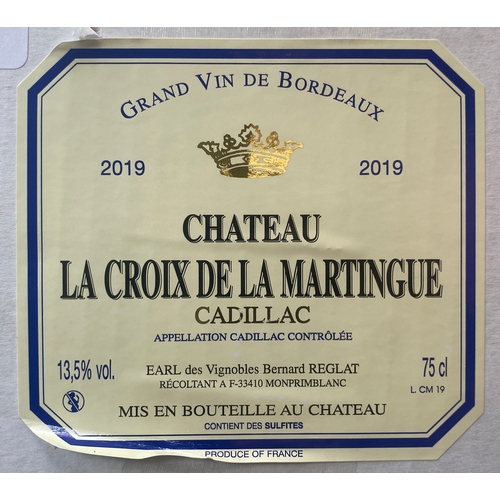 2058 - Chateau La Croix De La Martingue Cadillac, 2018, 12x75cl