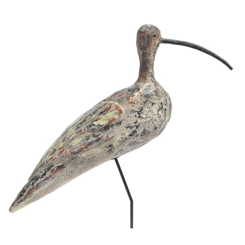 357 - A 19th century folk art decoy curlew, mounted on stand, approx. 42cm long

Provenance: private colle... 