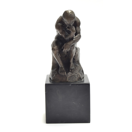 214 - After Auguste Rodin (1840-1917), A bronze model of 'The Thinker', signed and numbered 'Rodin 1233', ... 