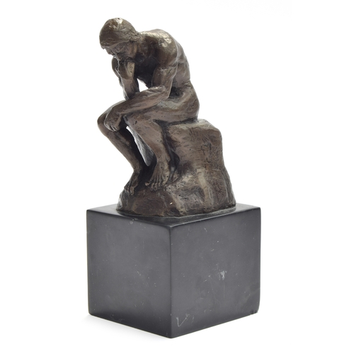 214 - After Auguste Rodin (1840-1917), A bronze model of 'The Thinker', signed and numbered 'Rodin 1233', ... 