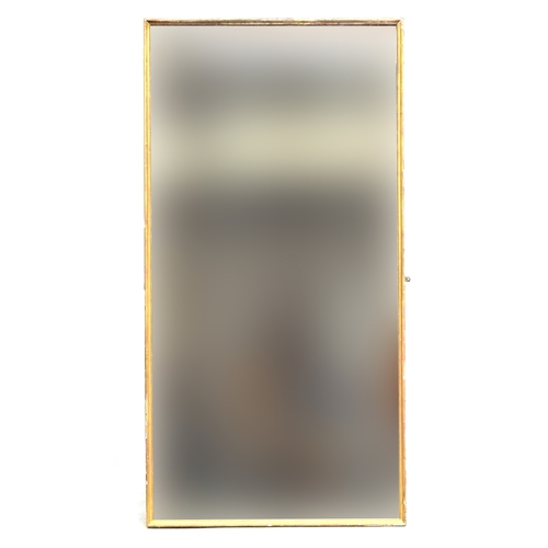 340 - A very large 19th century rectangular gilt framed mirror, with the original mercury glass plate, 96c... 