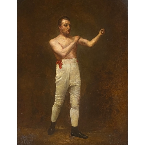 311 - A late 18th/early 19th century portrait of a pugilist 'Tom Sayers', oil on canvas, 60x45cm

Provenan... 