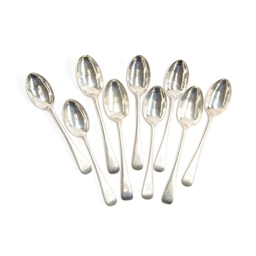 169 - A set of nine silver teaspoons by Goldsmiths & Silversmiths Company, 6.4ozt