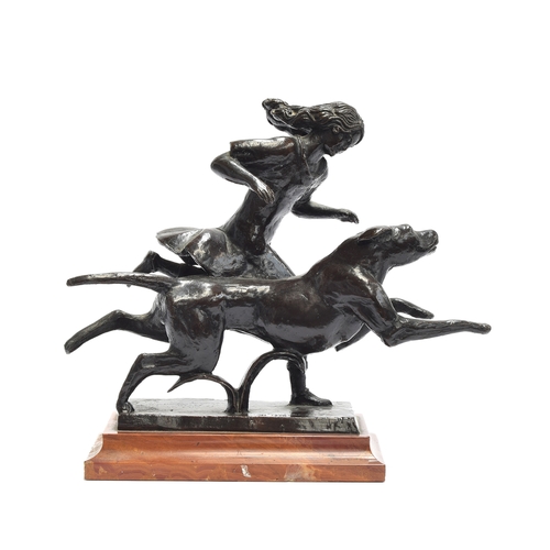 110 - Paul Howard Manship (American, 1885-1966), A bronze figure group of Vivien, daughter of Evelyn St Ge... 