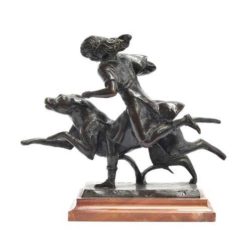 110 - Paul Howard Manship (American, 1885-1966), A bronze figure group of Vivien, daughter of Evelyn St Ge... 