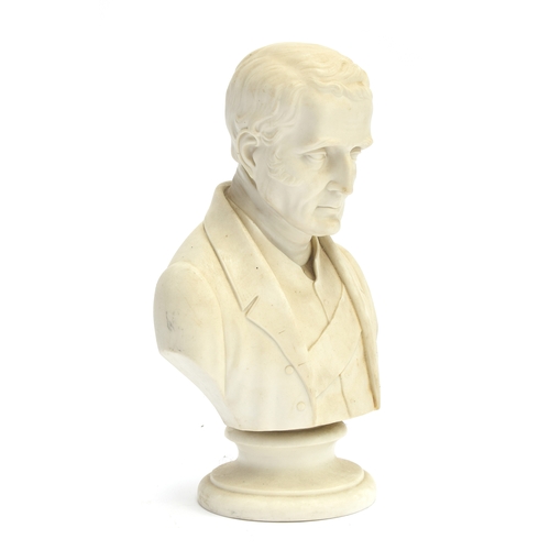 153 - A Victorian parian bust of the Duke of Wellington, marked 'Published Nov. 5th, 1852', 29cm high

Pro... 