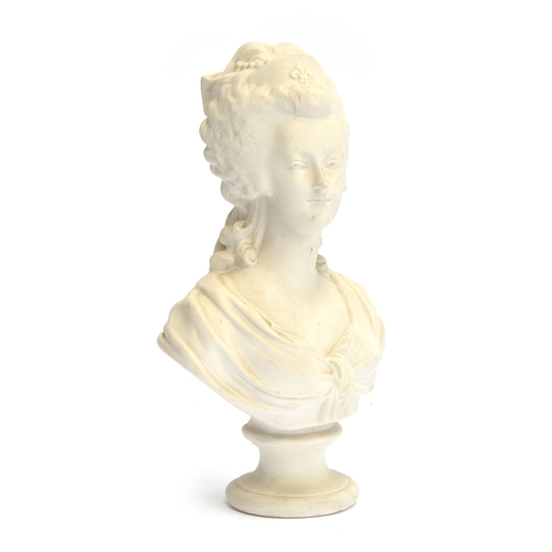 154 - A Victorian parian bust of Marie Antoinette, 26cm high

Provenance: from the estate of the late Anto... 