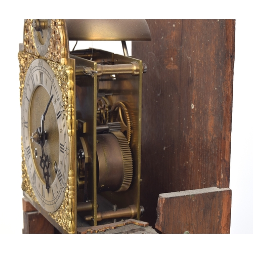 342 - A George III blue japanned longcase clock, domed 5