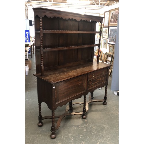 848 - A 20th century oak dresser, 153cmW