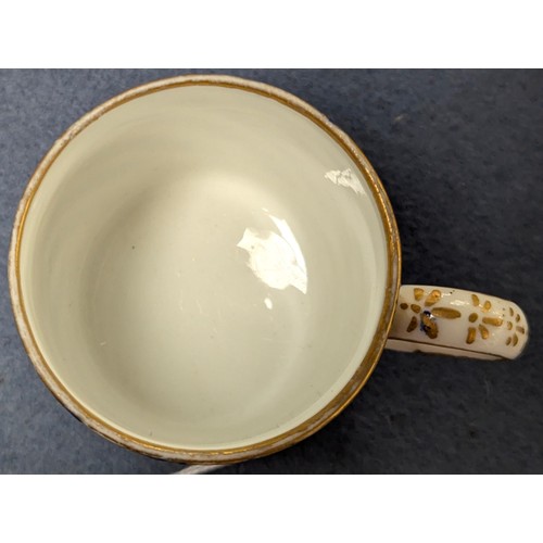 247 - A collection of six 19th and 20th century Sevres porcelain coffee cans and saucers, one repaired, th... 