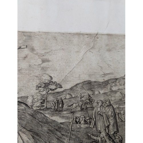 279 - After Lucas van Leyden (1494–1533 Leiden), 'Calvary (Golgotha)', c.1533, a 16th century engraving de... 