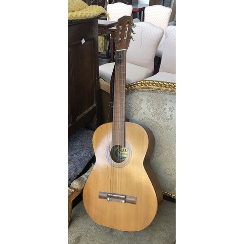 655 - An Angelica classical guitar retailed by Boosey and Hawkes