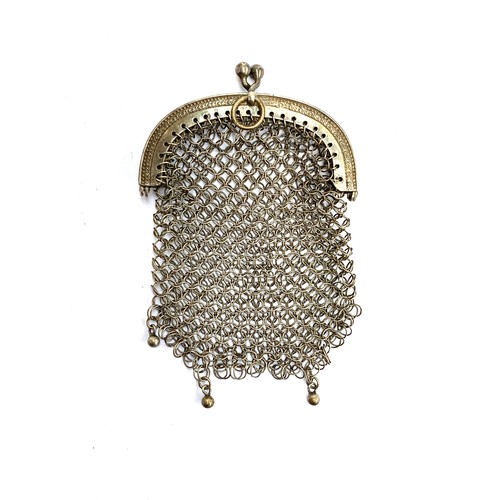 58 - An 800 silver chatelaine purse, 7cmL, 12.5g