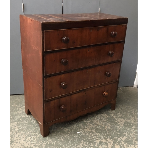 1317 - A 19th century and later caddy topped chest of drawers, 90cmW