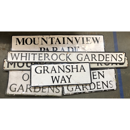 1331 - Seven metal street signs, to include Gransha Way