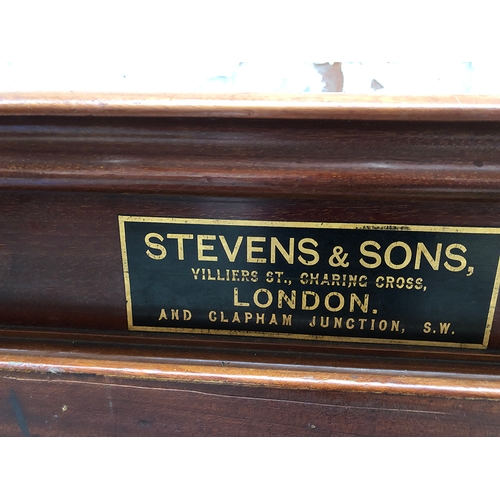 1381 - A late 19th/early 20th century full size billiards table by Stevens & Sons Charing Cross, London, th... 