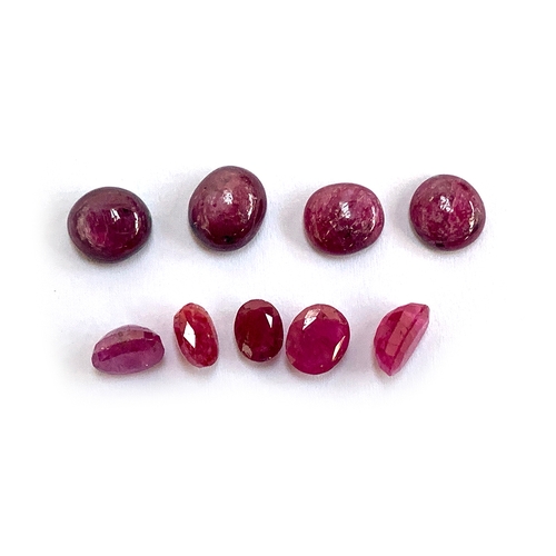 89 - A lot of nine rubies totalling approx. 25.7cts