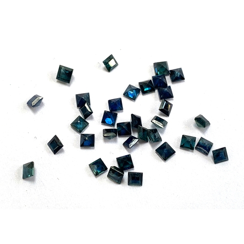 94 - A quantity of princess cut sapphires totalling approx. 6.2cts, each approx. 3x3mm