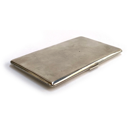 143 - An engine turned silver cigarette case by William Neale, Birmingham 1938, 6.8ozt