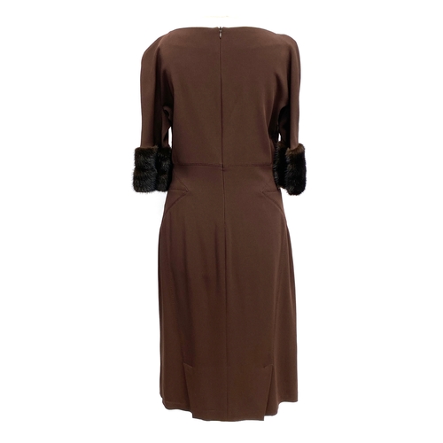 brown mini dress halter Chocolate Rouge Drop Waist Halter Mini Dress main image 1
