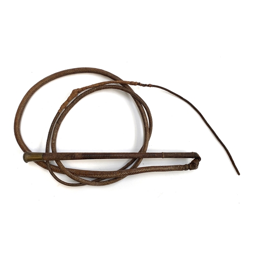 4 - A leather stock whip