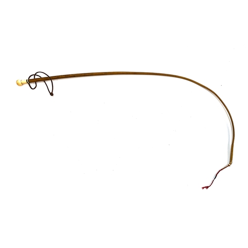 18 - A bull's pistle cutting whip with bone pommel