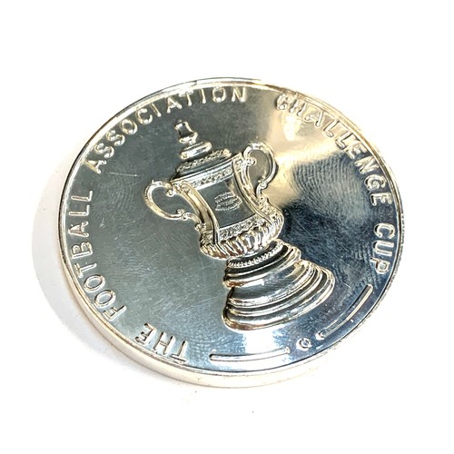 162 - A replica miniature hallmarked silver Football Association Challenge Cup trophy, 28.5cmH, commemorat... 