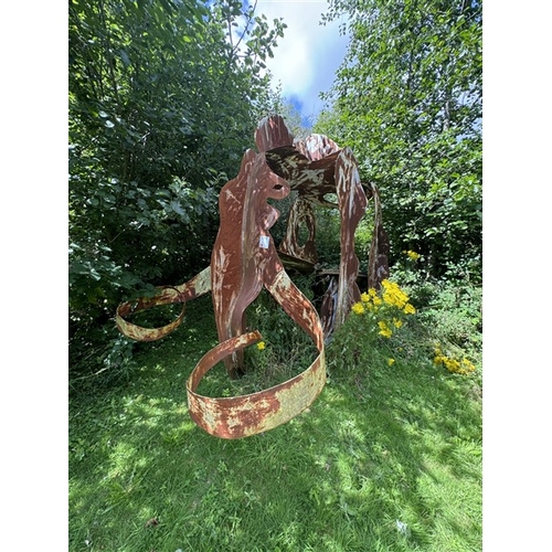 69 - Steel Mammoth sculpture by Benedict Hughes