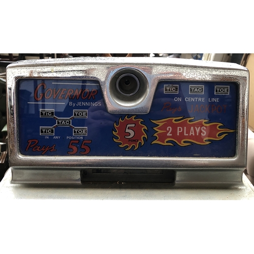 SEARS　AUTOMATIC TOLL GATE　TIN TOY　ブリキ A vintage Governor by Jennings Tic-Tac-Toe one armed bandit slot