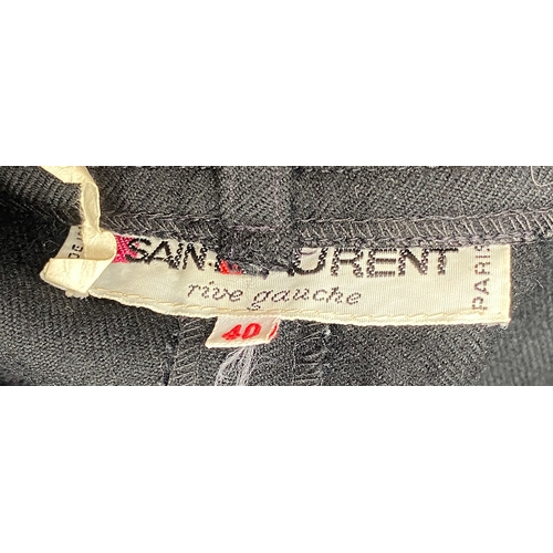 720 - A Yves Saint Laurent Reve Gauche wool trousers (af, moth to crotch), 34